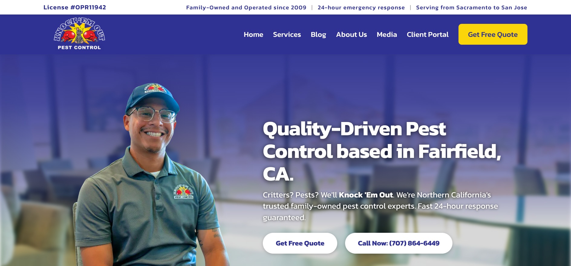Knock 'Em Out Pest Control | Pest Control Website