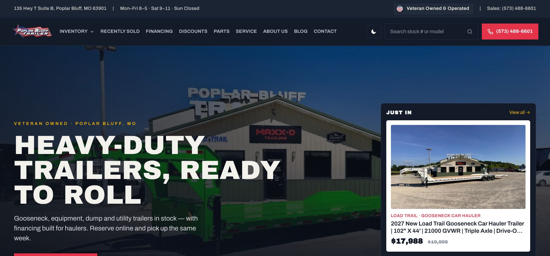 Poplar Bluff Trailer | Trailer Dealership Website