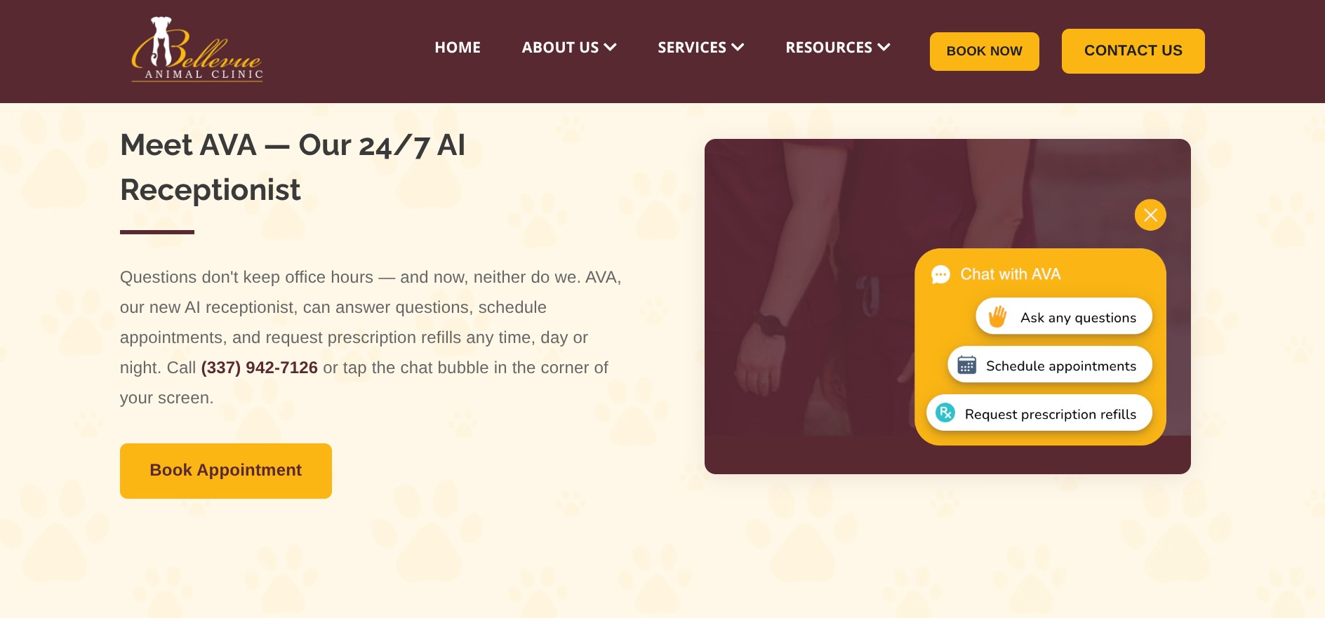 AI Receptionist Section