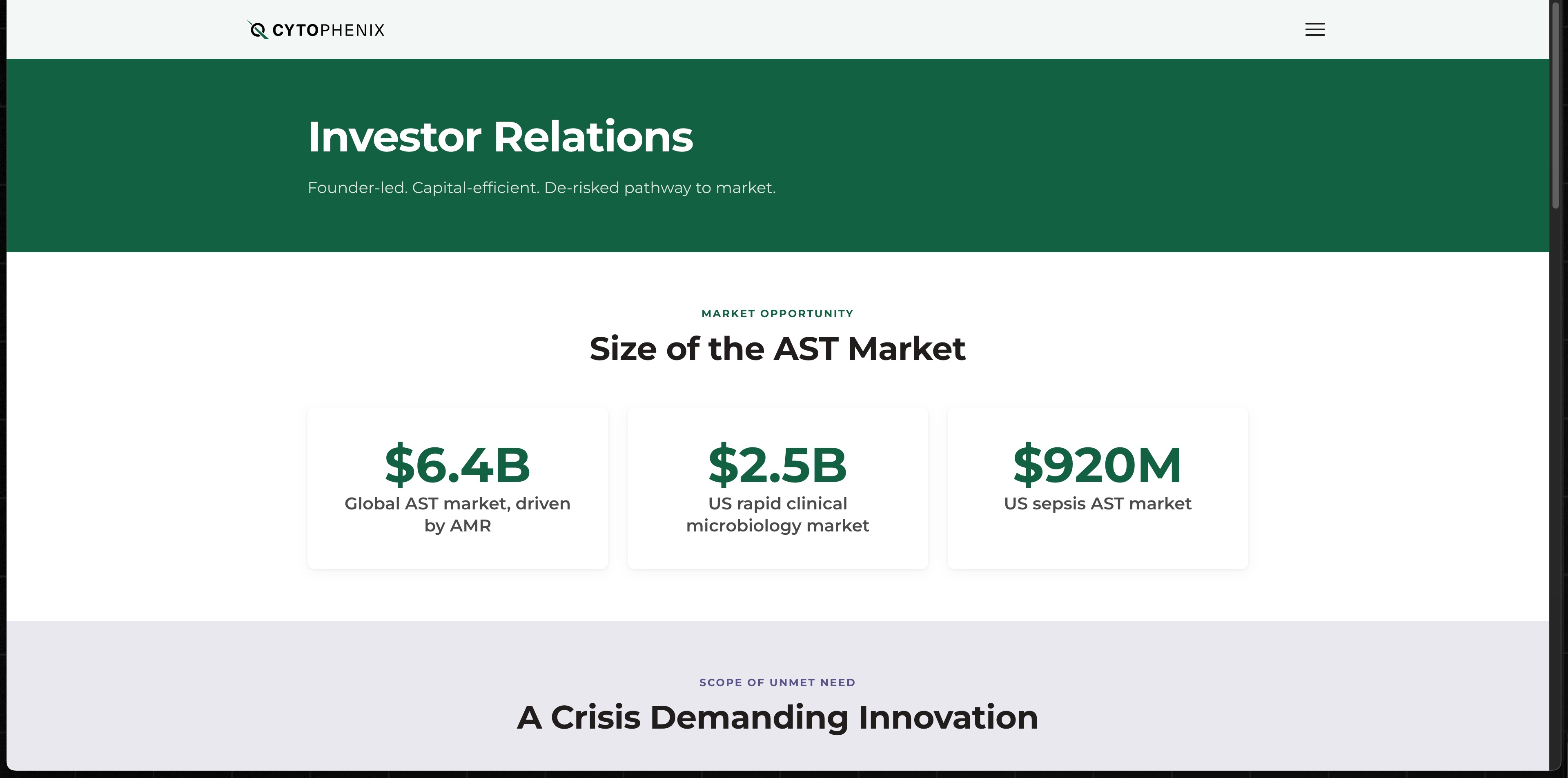 Investor Information Page
