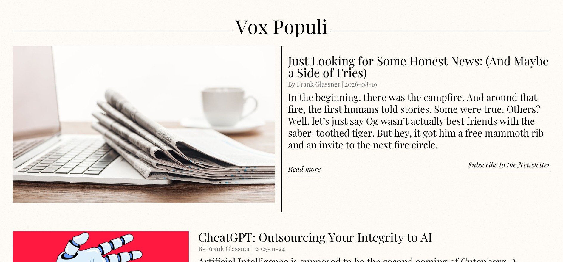 Vox Populi Articles